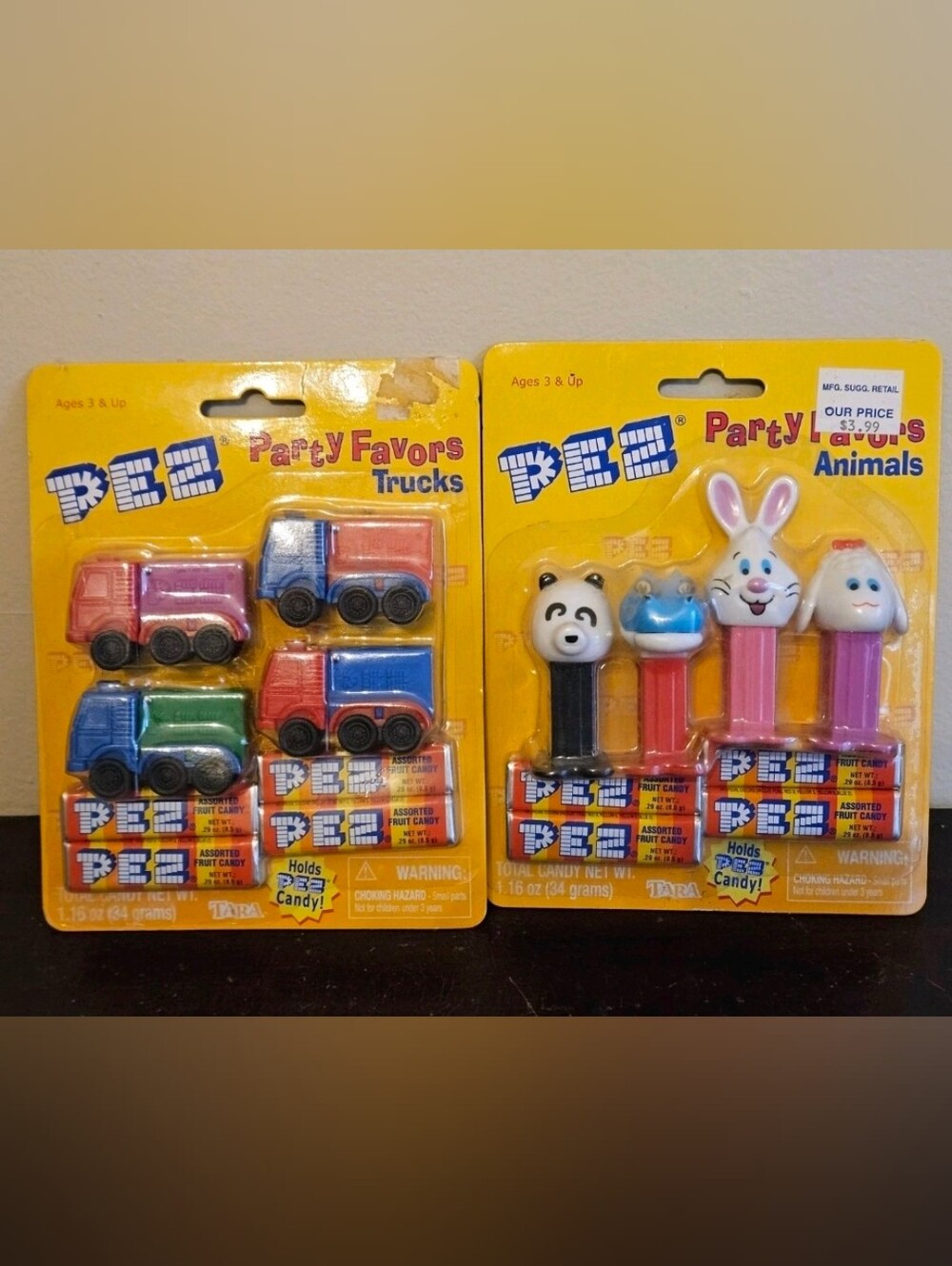 PEZ Lot Party Favors Trucks & Animals Vintage Candy Dispensers Factory Sealed